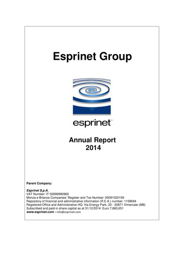 Thumbnail Esprinet Annual Report 2014