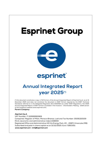 Thumbnail Esprinet Integrated Report 2025