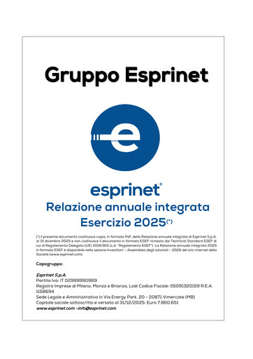 Thumbnail Esprinet Integrated Report 2025