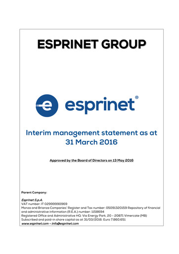 Thumbnail Esprinet Quarterly Report 2016-q1