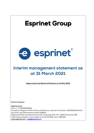 Thumbnail Esprinet Quarterly Report 2021-q1