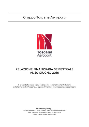 Thumbnail Toscana Aeroporti Financial Report 2016-h1