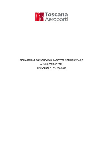 Thumbnail Toscana Aeroporti Sustainability Report 2022