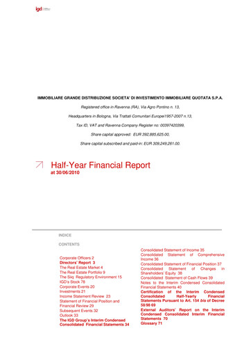 Thumbnail Immobiliare Grande Distribuzione SIIQ Half-year Report 2010-h1