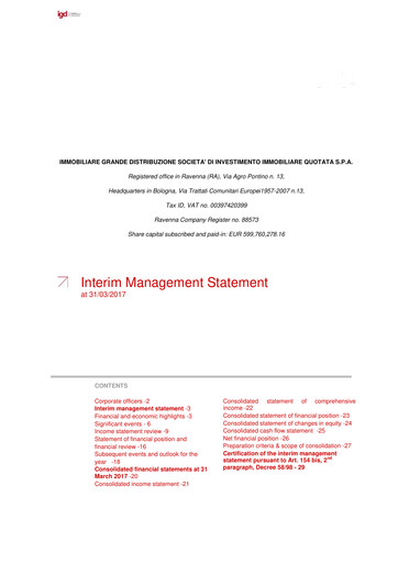 Vorschaubild Immobiliare Grande Distribuzione SIIQ Quartalsbericht 2017-q1