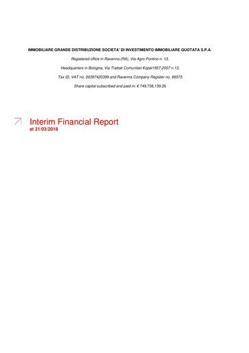 Vorschaubild Immobiliare Grande Distribuzione SIIQ Quartalsbericht 2018-q1