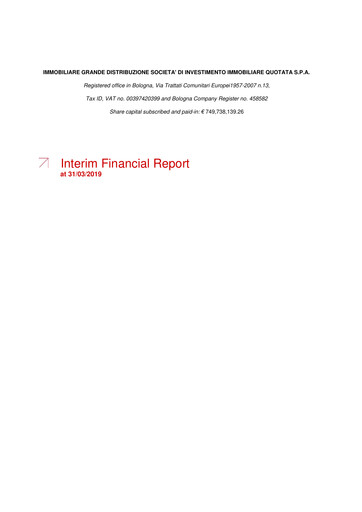 Vorschaubild Immobiliare Grande Distribuzione SIIQ Quartalsbericht 2019-q1