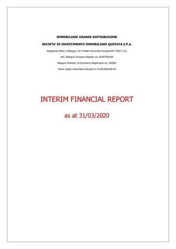 Vorschaubild Immobiliare Grande Distribuzione SIIQ Quartalsbericht 2020-q1