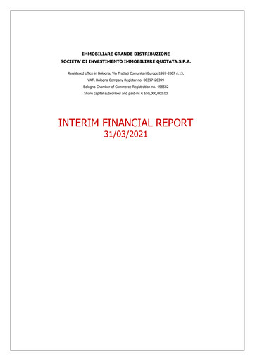 Vorschaubild Immobiliare Grande Distribuzione SIIQ Quartalsbericht 2021-q1