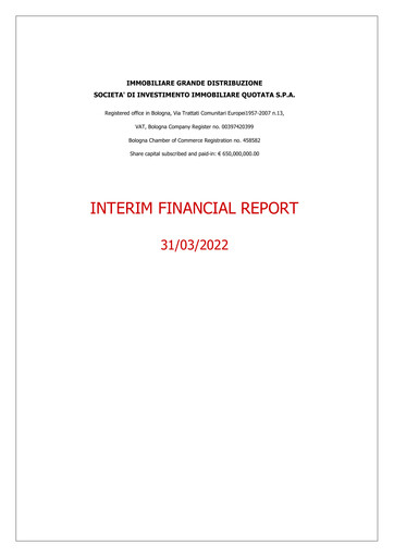 Vorschaubild Immobiliare Grande Distribuzione SIIQ Quartalsbericht 2022-q1