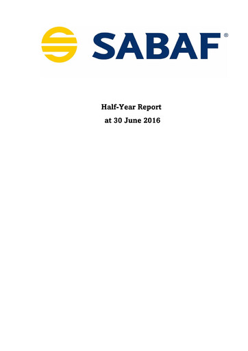 Miniature Sabaf S.p.A. Rapport semestriel 2016