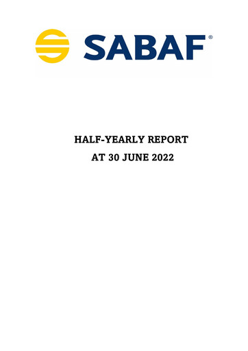 Miniature Sabaf S.p.A. Rapport semestriel 2022