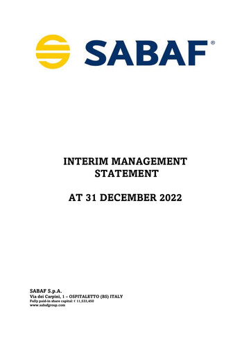 Miniature Sabaf S.p.A. Rapport trimestriel 2022-q4