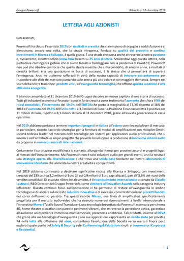 Miniature Powersoft Rapport financier 2019