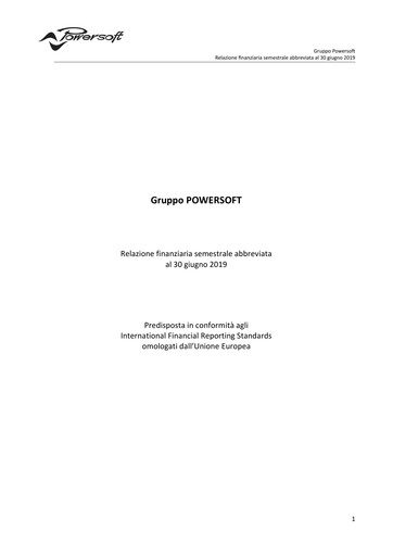 Miniature Powersoft Rapport semestriel 2019-h1