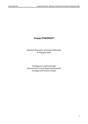 Miniature Powersoft Rapport semestriel 2020-h1