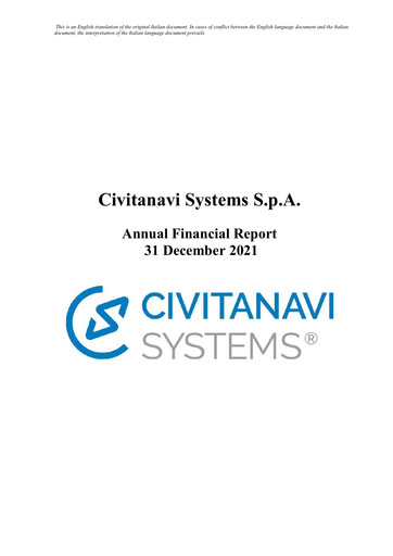Thumbnail Civitanavi Systems Annual Report 2021