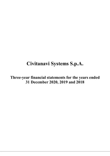 Thumbnail Civitanavi Systems Financial Statement 2018-2020