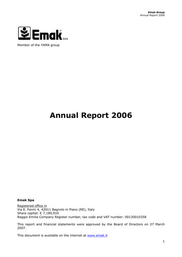 Thumbnail Emak S.p.A. Annual Report 2006