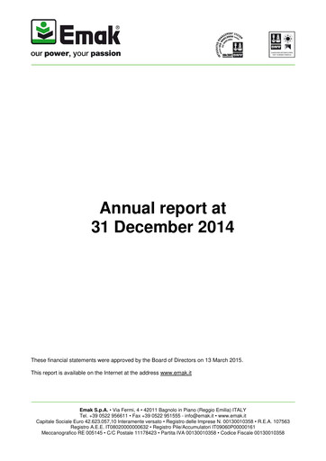 Thumbnail Emak S.p.A. Annual Report 2014
