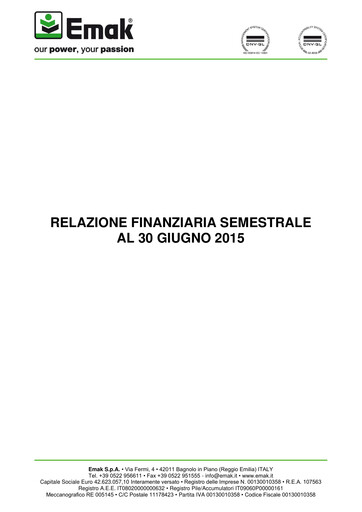 Thumbnail Emak S.p.A. Financial Report 2015-h1