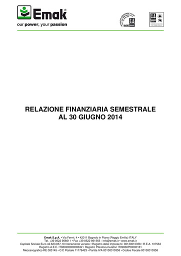 Thumbnail Emak S.p.A. Half-year Report 2014-h1