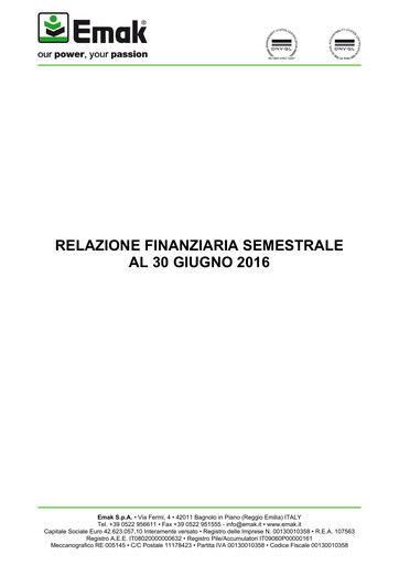 Thumbnail Emak S.p.A. Half-year Report 2016-h1