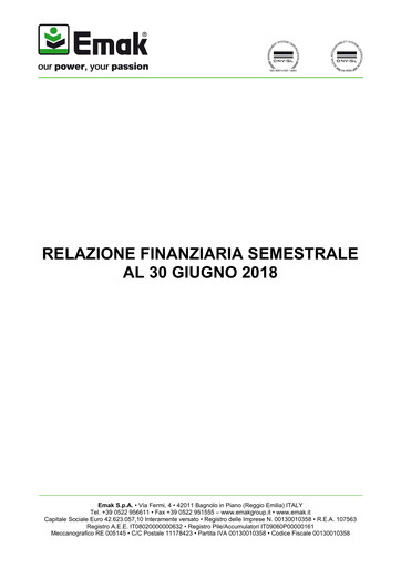 Thumbnail Emak S.p.A. Half-year Report 2018-h1