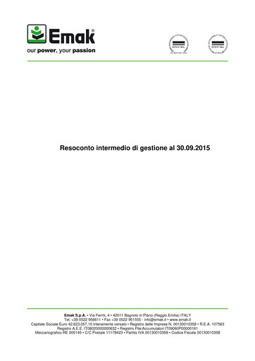 Thumbnail Emak S.p.A. Quarterly Report 2015-q3