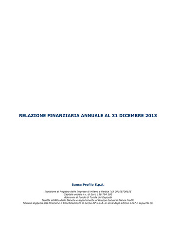 Thumbnail Banca Profilo Annual Report 2013