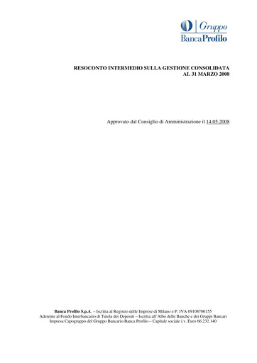 Thumbnail Banca Profilo Quarterly Report 2008-q1