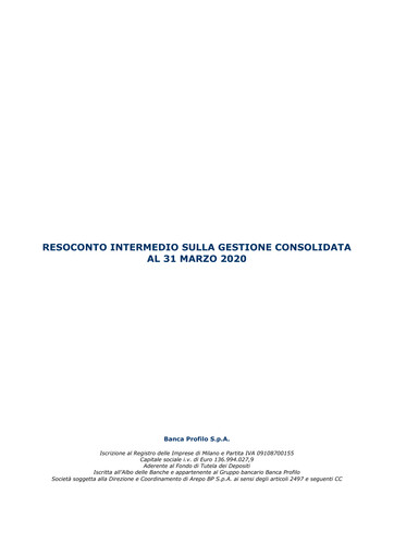 Thumbnail Banca Profilo Quarterly Report 2020-q1
