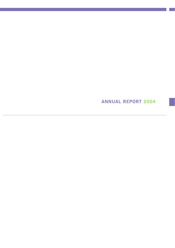 Miniature Tessellis Rapport annuel 2004