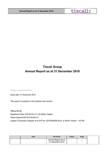 Miniature Tessellis Rapport financier 2010