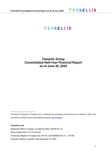 Miniature Tessellis Rapport financier 2024-h1