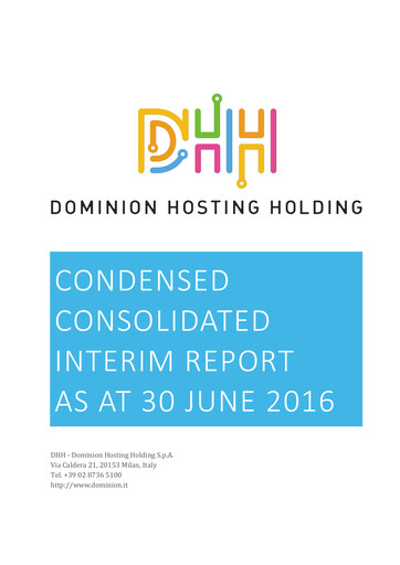 Thumbnail Dominion Hosting Half-year Report 2016-h1