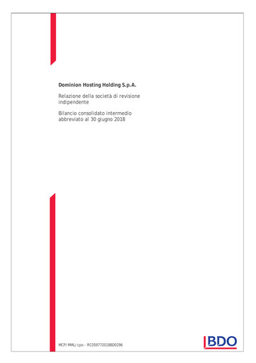 Thumbnail Dominion Hosting Half-year Report 2018-h1