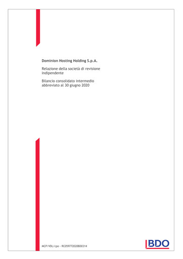 Thumbnail Dominion Hosting Half-year Report 2020-h1