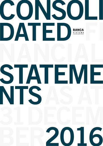 Thumbnail Banca Sistema S.p.A. Annual Report 2016