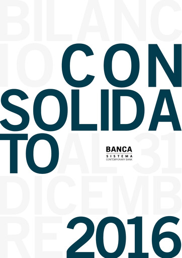 Thumbnail Banca Sistema S.p.A. Annual Report 2016