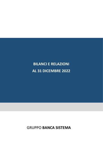 Thumbnail Banca Sistema S.p.A. Annual Report 2022