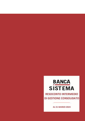 Thumbnail Banca Sistema S.p.A. Quarterly Report 2024-q1