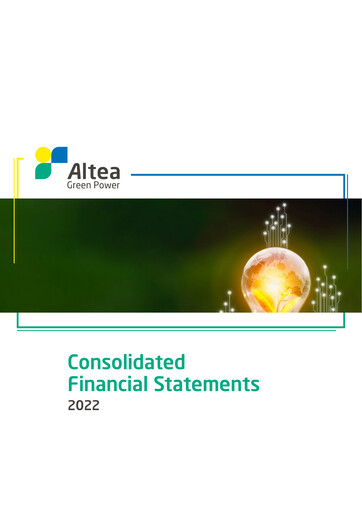 Thumbnail Altea Green Power S.p.A. Financial Statement 2022