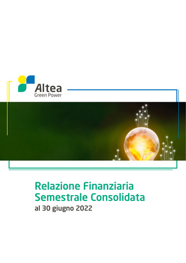Thumbnail Altea Green Power S.p.A. Half-year Report 2022-h1