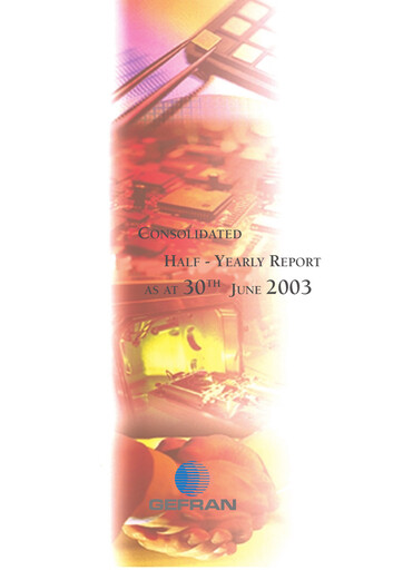 Miniature Gefran Rapport semestriel 2003-h1