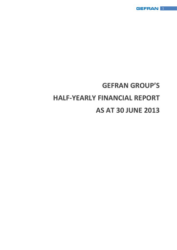 Miniature Gefran Rapport semestriel 2013-h1