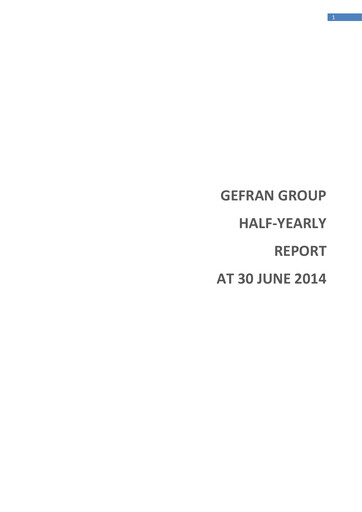 Miniature Gefran Rapport semestriel 2014-h1