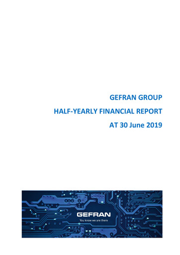Miniature Gefran Rapport semestriel 2019-h1