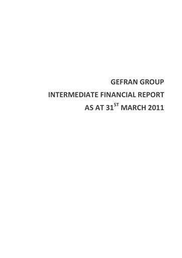 Thumbnail Gefran Quarterly Report 2011-q1