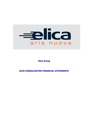 Thumbnail Elica S.p.A. Financial Statement 2010